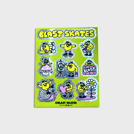 GR8 TIMES GLITTER STICKER SHEET