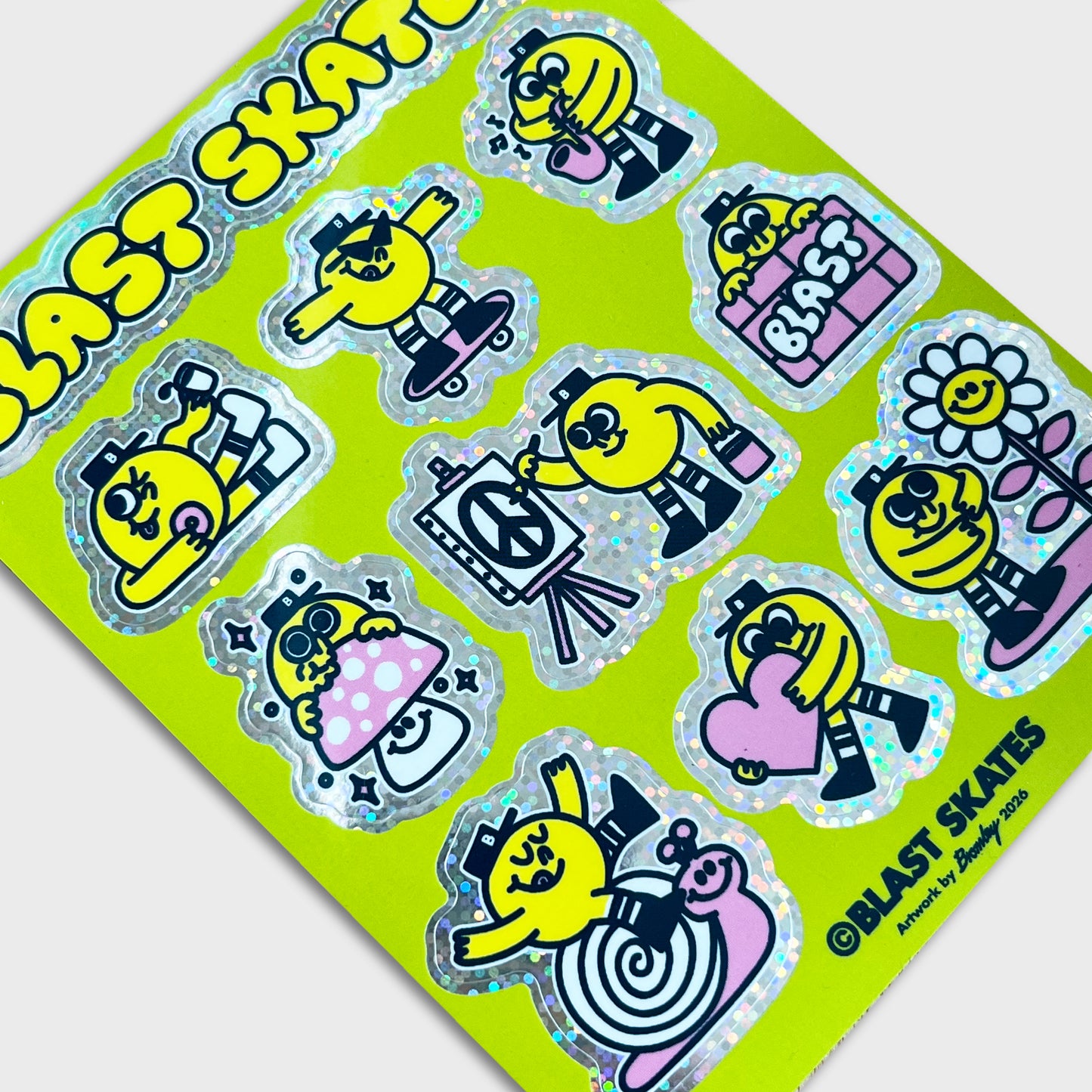 GR8 TIMES GLITTER STICKER SHEET