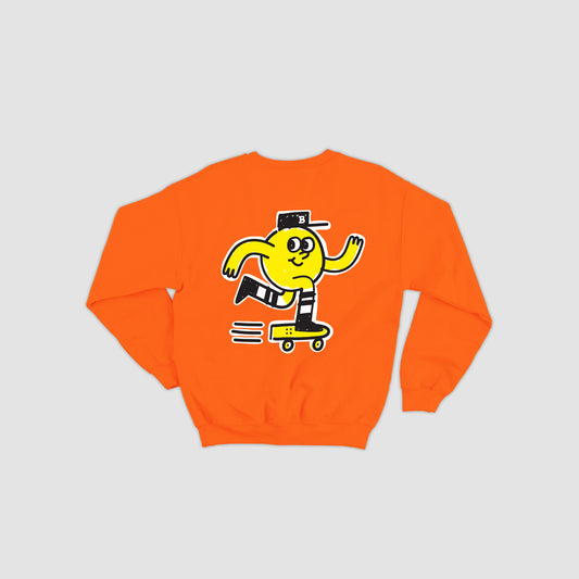 KIDS ORANGE CREW NECK SWEATSHIRT