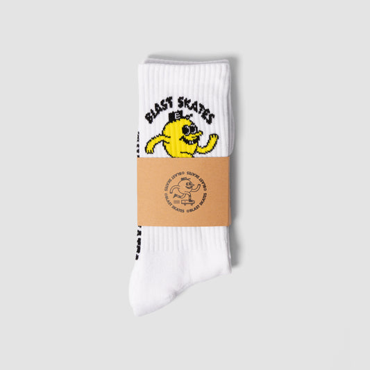 MASCOT LOGO CREW SOCKS - WHITE