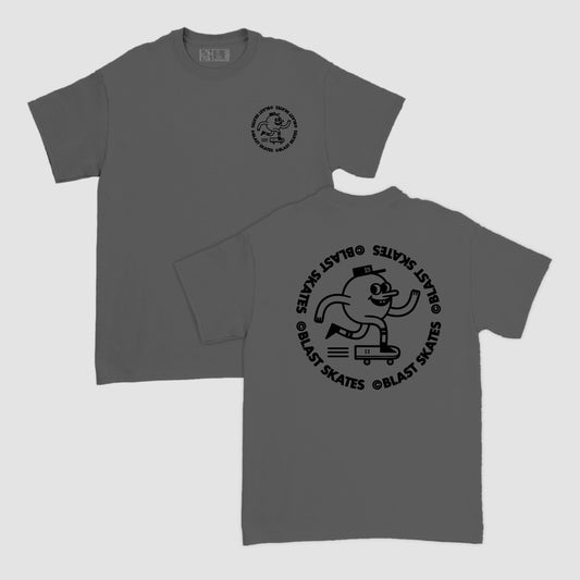 CHARCOAL CLASSIC ROUND LOGO T-SHIRT