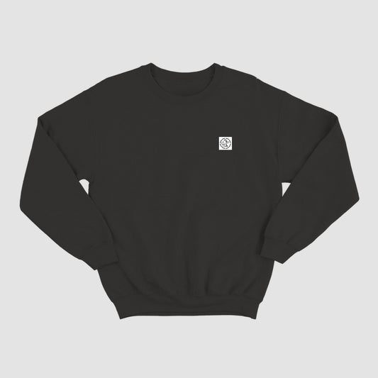 CHARCOAL ROUND LOGO CREW NECK