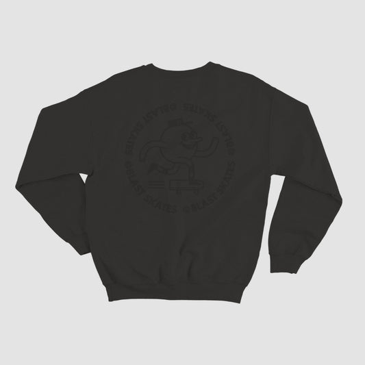 CHARCOAL ROUND LOGO CREW NECK