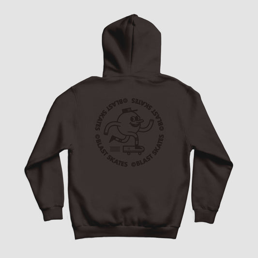 ROUND LOGO HOODY - CHARCOAL