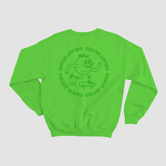 LIME ROUND LOGO CREW NECK