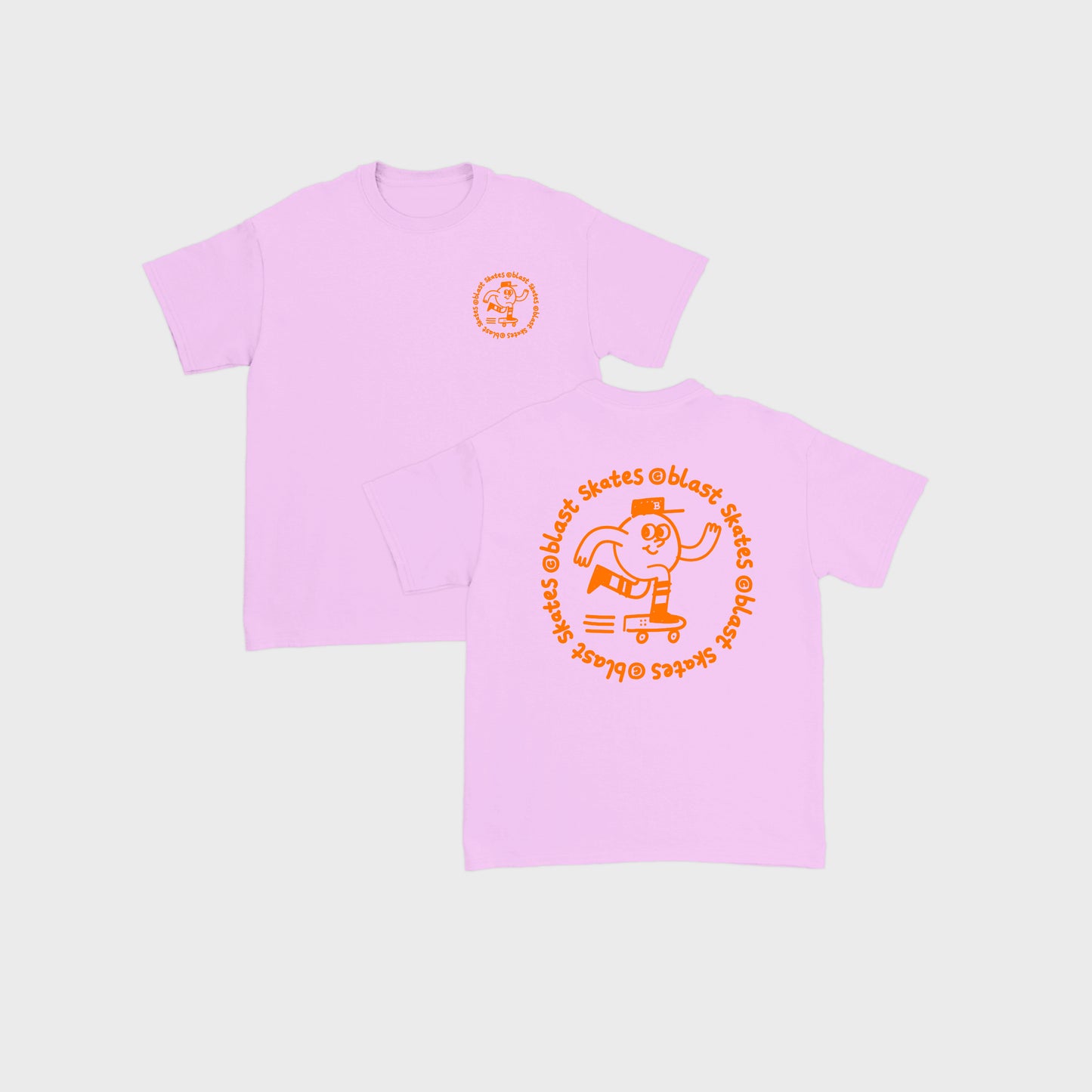 KIDS BLOSSOM PINK ROUND LOGO T-SHIRT
