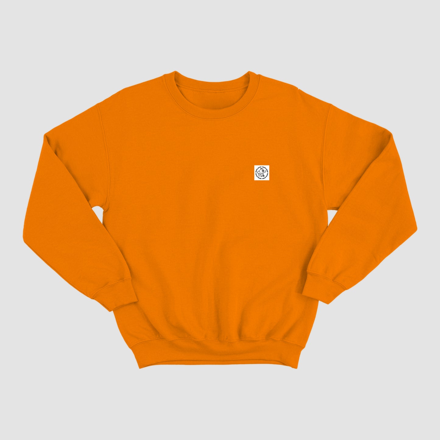 ORANGE ROUND LOGO CREW NECK