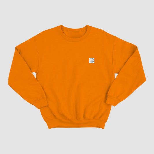 ORANGE ROUND LOGO CREW NECK