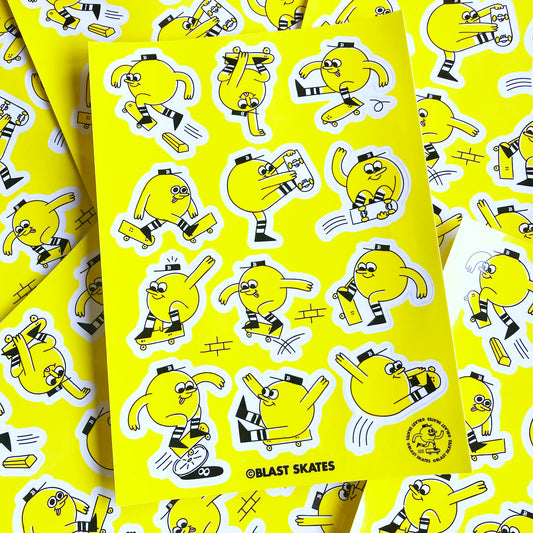 MASCOT STUNTS STICKER SHEET