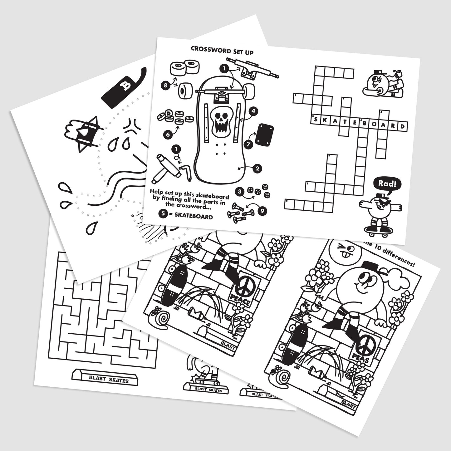 BLAST SKATES KIDS ACTIVITY BOOK