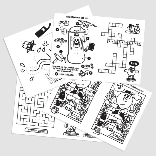 BLAST SKATES KIDS ACTIVITY BOOK