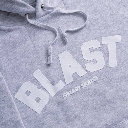 PUFF PRINT BLAST HOOD - ASH GREY