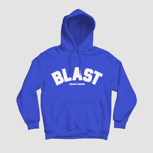 PUFF PRINT BLAST HOOD - BLUE