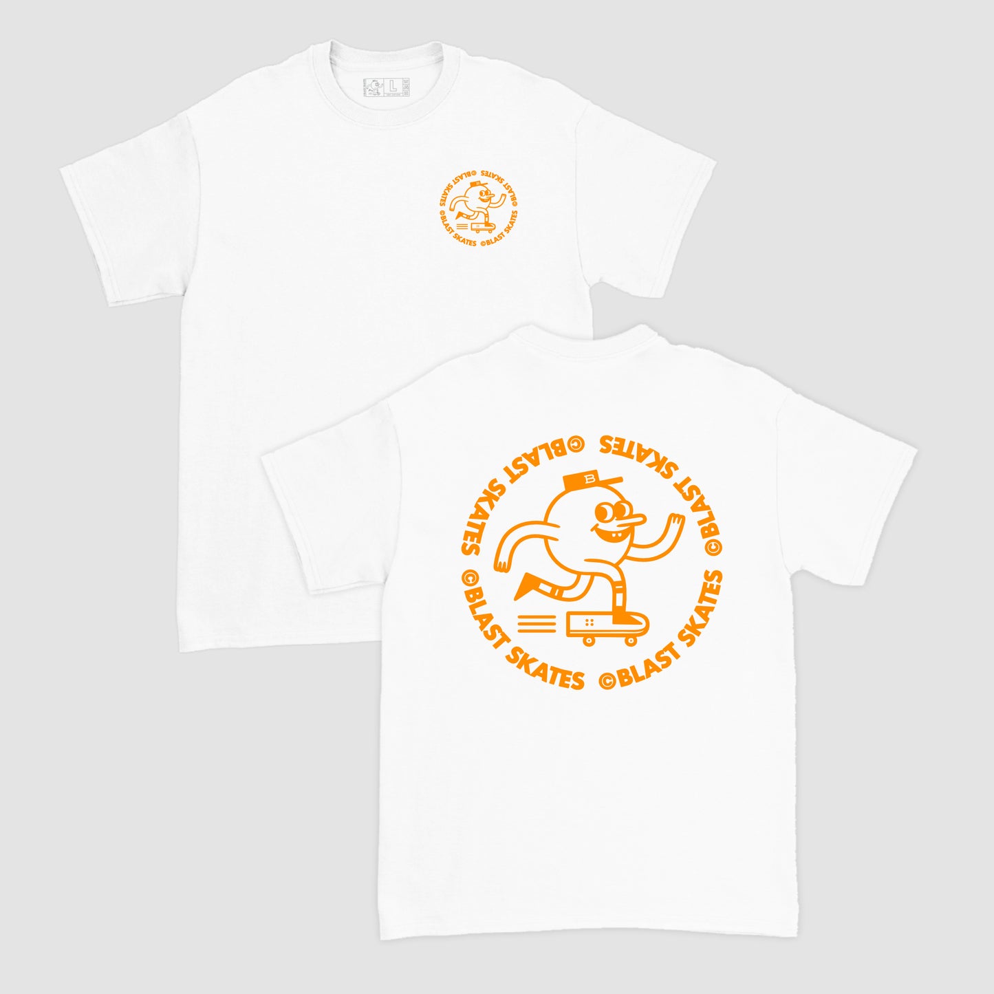 CLASSIC ORANGE ROUND LOGO T-SHIRT