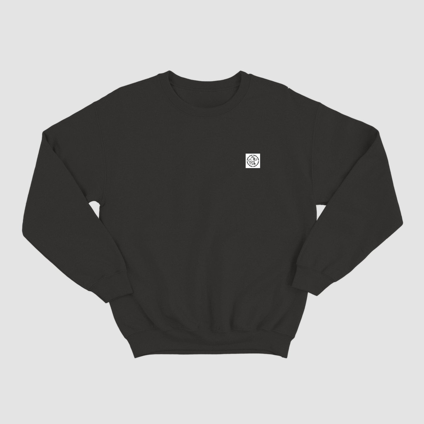 CHARCOAL ROUND LOGO CREW NECK