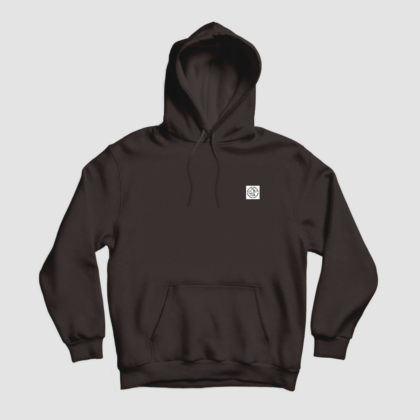 ROUND LOGO HOODY - CHARCOAL