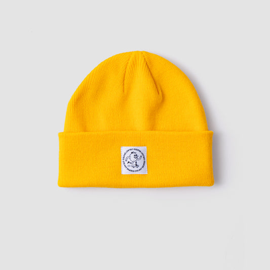 YELLOW ROUNG LOGO BEANIE