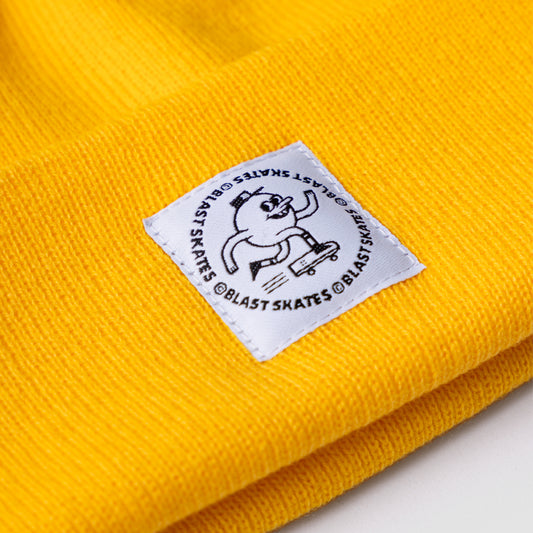 YELLOW ROUNG LOGO BEANIE