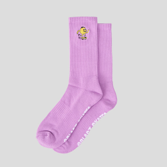 LILAC EMBROIDERED MASCOT SOCK