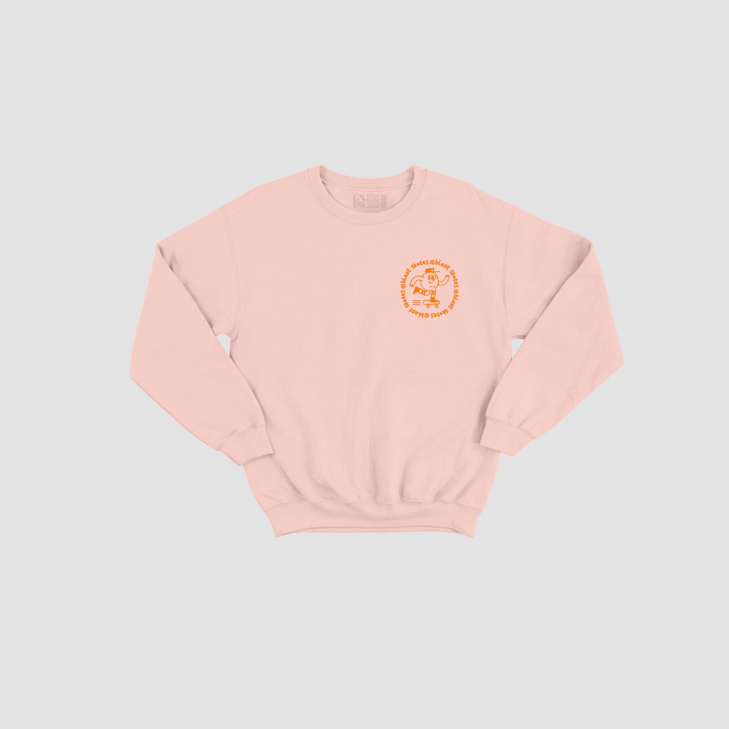 KIDS PINK ROUND LOGO CREW NECK SWEATSHIRT
