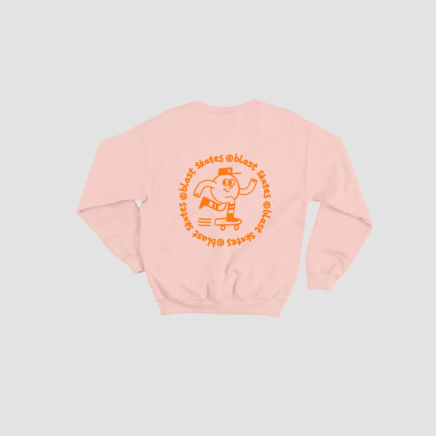 KIDS PINK ROUND LOGO CREW NECK SWEATSHIRT
