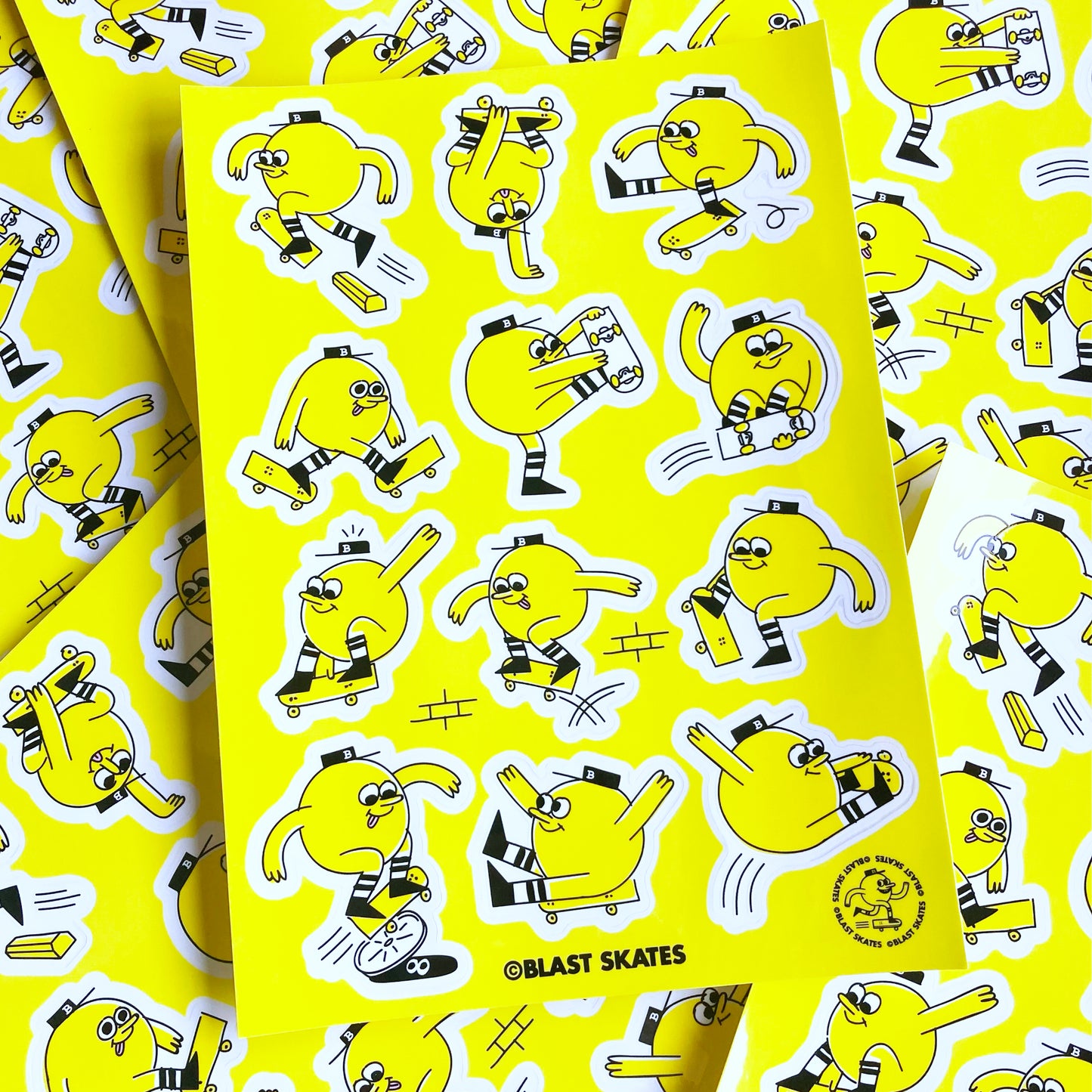 MASCOT STUNTS STICKER SHEET